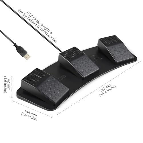 PC Triple Foot Switch Programmable Keyboard Hotkey M396