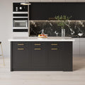 homary 72" Kitchen Island with Storage, White Dining Table with Seating & 3 Drawers H6352