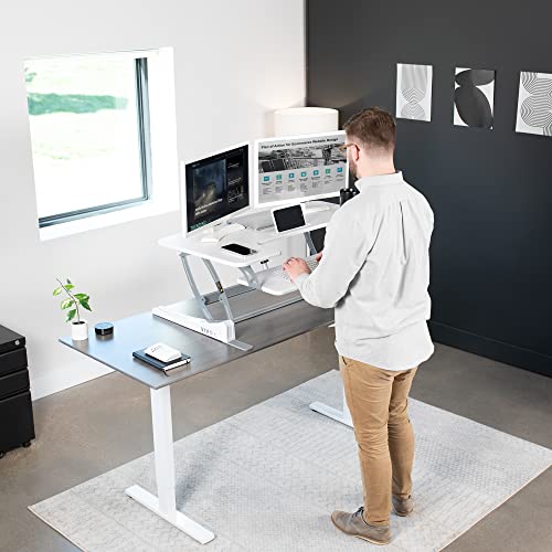 VIVO 36 inch Electric Stand Up Desk Converter, Black U953