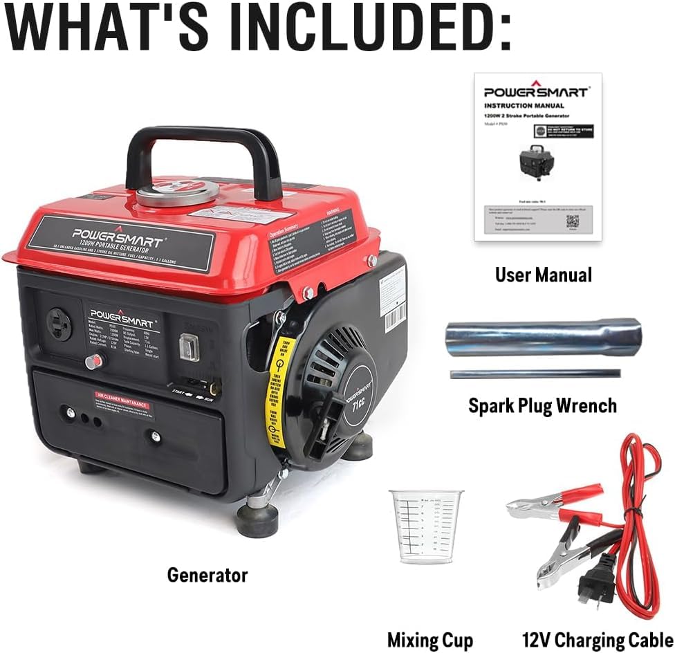 PowerSmart 2500-Watt Gas Powered Portable Inverter Generator, CO Sensor, EPA Compliant M468