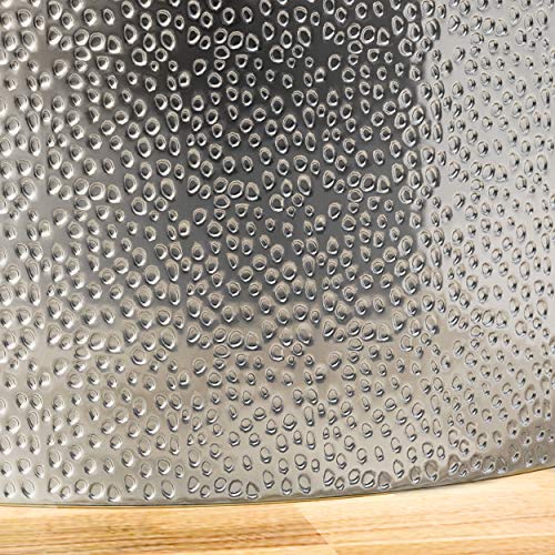 Christopher Knight Home Rache Modern Round Coffee Table and Accent Table with Hammered Iron, Silver G204332