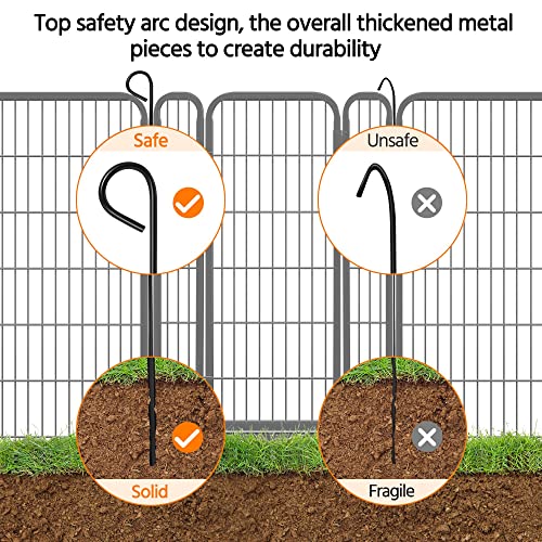 Yaheetech Dog Playpen Outdoor 40 Inch 8 Panels Metal Pet Fence I4784