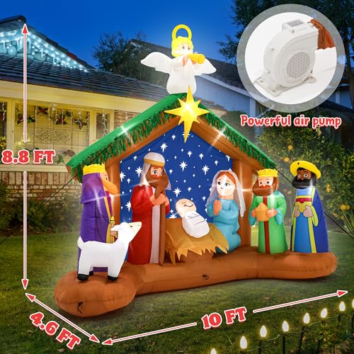 16FT Christmas Inflatable Snowman with LED Lights Outdoor Yard Decor N561071