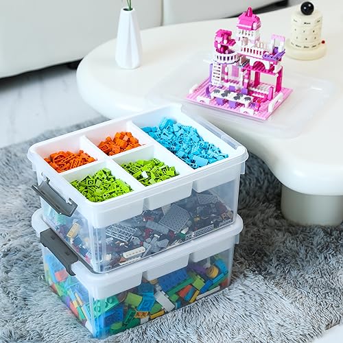 Citylife 17 QT Plastic Storage Box with Removable Tray A71310