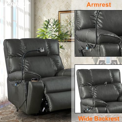 Power Lift Recliner Chair with Adjustable Phone Holder, Brown P520398