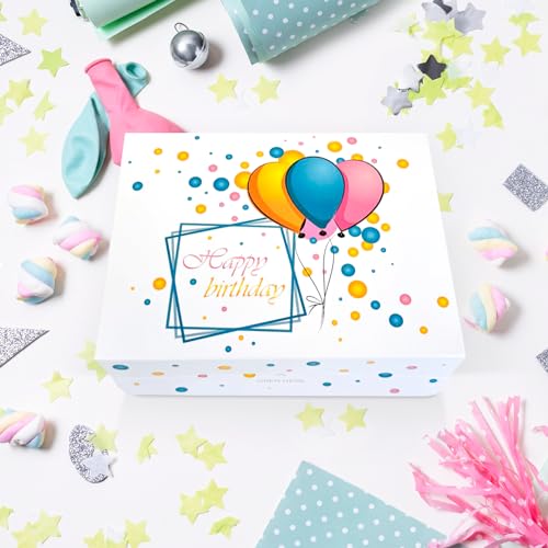 FETTIPOP Merry Christmas Exploding Confetti Gift Box, Pop Up Surprise, Prank Gift Wrapping Idea E58876