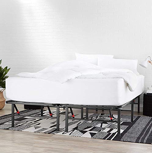Amazon Basics Foldable Metal Bed Frame with Storage, Full Size, Black A770