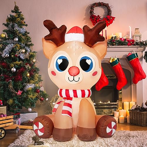 7ft Inflatable Snowman Christmas Yard Decoration with LED Lights E2441