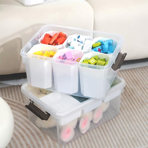Citylife 17 QT Plastic Storage Box with Removable Tray A71310