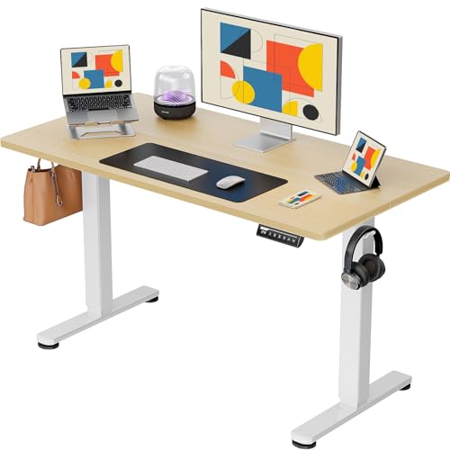 ErGear Height Adjustable Electric Standing Desk 48 x 24 Inches, Walnut S608