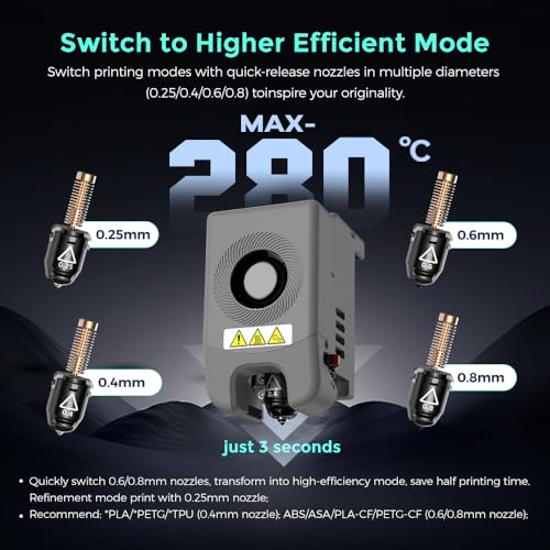 FLASHFORGE AD5M 3D Printer, Auto Calibration, 600mm/s Speed, 220x220x220mm J958