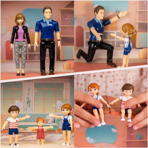 Family Dollhouse People - 5 Poseable Action Figures G290