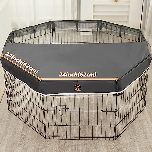 PJYuCien Dog Playpen - Metal Foldable Exercise Pen with Bottom Pad for Small Medium Pets C352