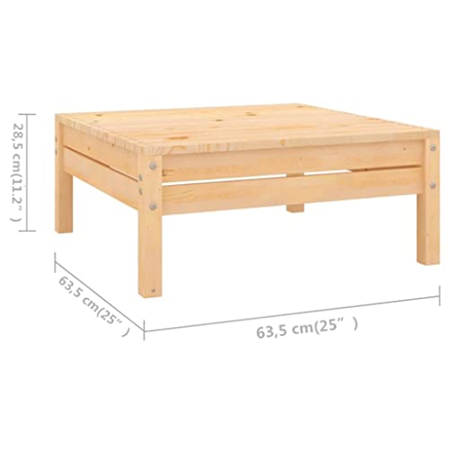 6 Piece Patio Lounge Set Solid Pinewood Outdoor Furniture A661507
