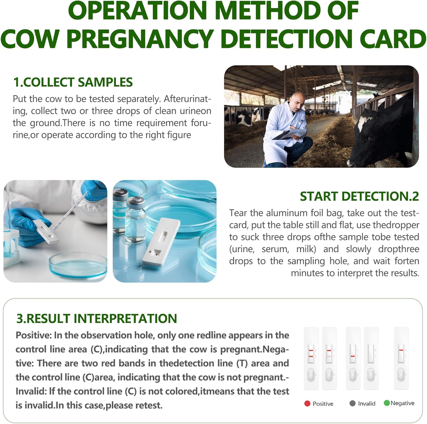 Quick Cow Pregnancy Test Kit for Cattle V144
