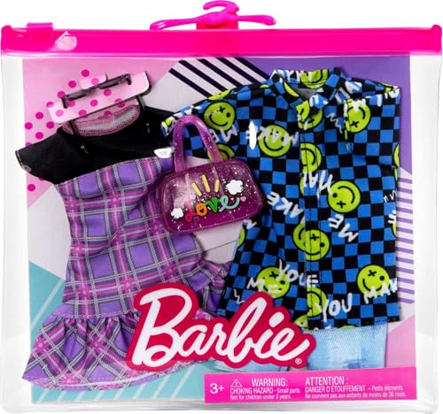 Barbie & Ken Fashions 2-Pack Clothing & Accessories Set for Dolls N36032