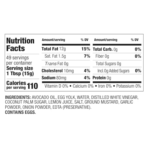 BetterBody Foods Avocado Oil Mayonnaise, Non-GMO, Cage-Free Eggs, 28 oz, Pack of 2 C8489