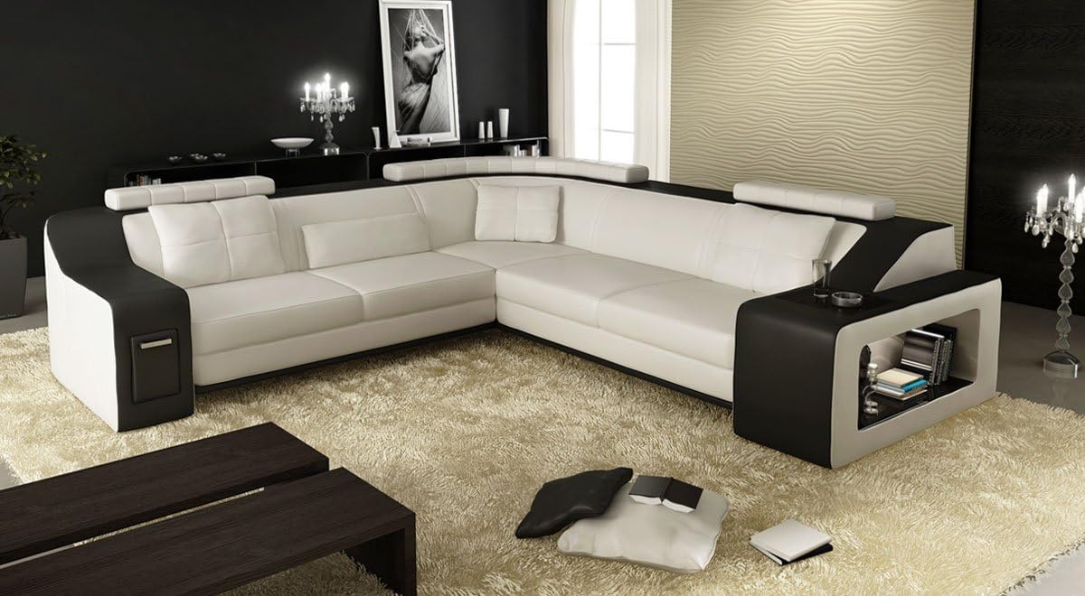 BULLHOFF by Giovanni Capellini Modern Corner Leather Sofa Sectional Couch Brown G649