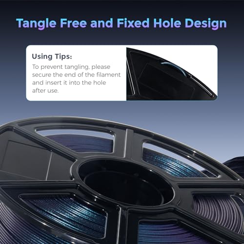FLASHFORGE PLA Filament 1.75mm Burnt Titanium, Color Changeable 3D Printer Filament 1kg T433110