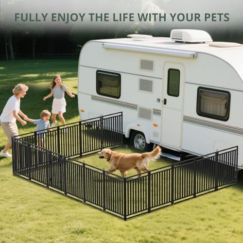 Metal Dog Fence Playpen 40" Height 16 Panels for Yard Camping RV A633426