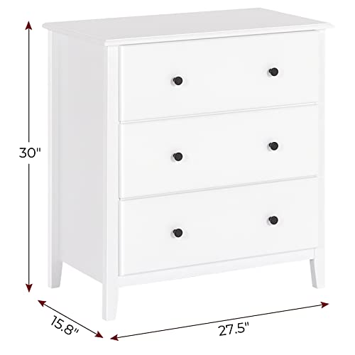 Hasuit White 6-Drawer Solid Wood Dresser for Bedroom G529493
