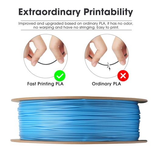 eSUN PLA Basic Filament 1.75mm, 3D Printer Filament, 1KG Spool, Black B3638