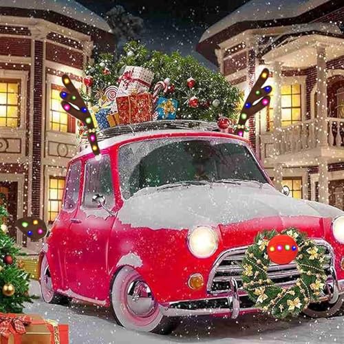 Rudolph Reindeer Vehicle Kit with Antlers, Nose, Bells & Tail for Truck O65053