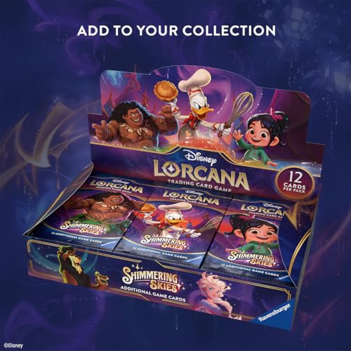 Ravensburger Disney Lorcana TCG Shimmering Skies Booster Pack Display, 24 Packs J692461