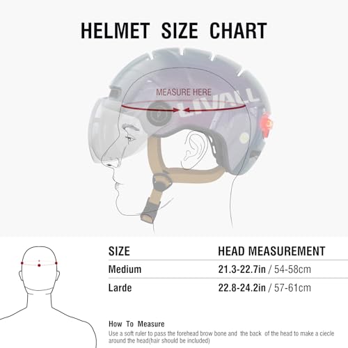 LIVALL L23 Smart Bike Helmet with LED Lights & Removable Visor A779416