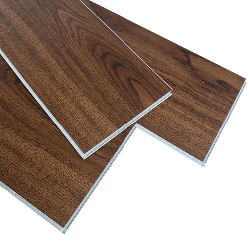Interlocking Luxury Vinyl Flooring Wood-Look Planks SPC Rigid Core Waterproof Hickory Q852539