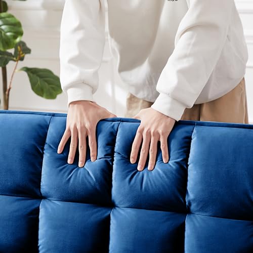 3-in-1 Convertible Velvet Sofa Bed with Adjustable Back, Storage Bag and Pillow G466