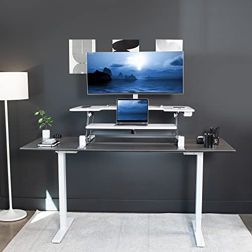 VIVO 36 inch Electric Stand Up Desk Converter, Black U953