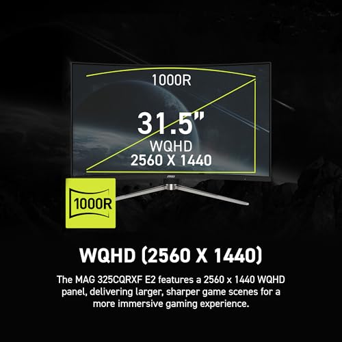 MSI MAG 325CQRXF E2 31.5-inch WQHD 240Hz VA Gaming Monitor A3608