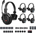 SYNCO XTalk X5 2.4GHz Wireless Headset Intercom System Random Master Device Design for Movie Shoot Live Show Stage Performance (5PCS)