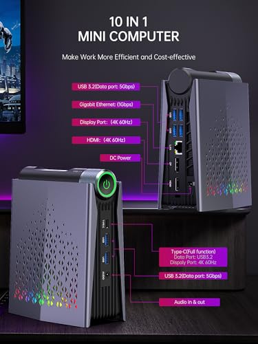 ACEMAGICIAN S3A Mini PC, Ryzen 7 5875U, 16GB DDR4 512GB NVMe SSD F699390