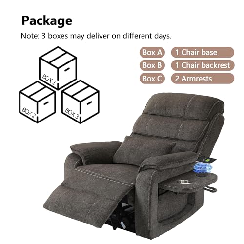 Power Lift Chair Recliner with Massage and Heat for Adults, Dual Motor H2507