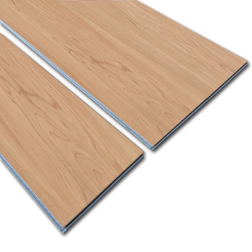 Interlocking Luxury Vinyl Flooring Wood-Look Planks SPC Rigid Core Waterproof Hickory Q852539