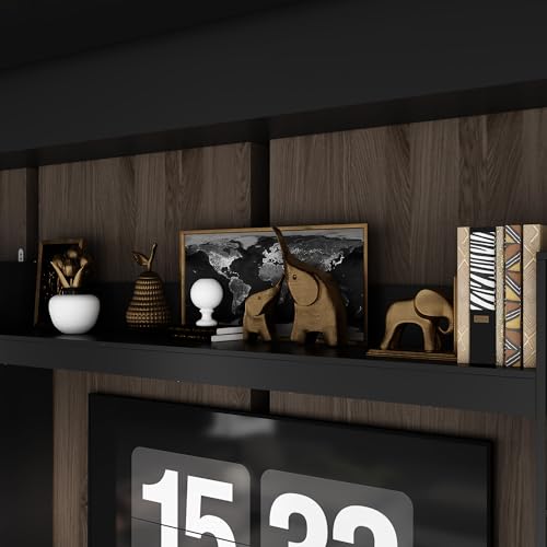 Homsee 4-in-1 Wall Unit TV Stand for TVs up to 65", Black Y372