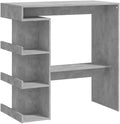Dinning Room Table Dinning Table Dining Room Table Sewing Table - Bar Table with Storage Rack Concrete Gray 39.4"x19.7"x40"Engineered Wood for Dining Room Outdoor Kitchen Garden