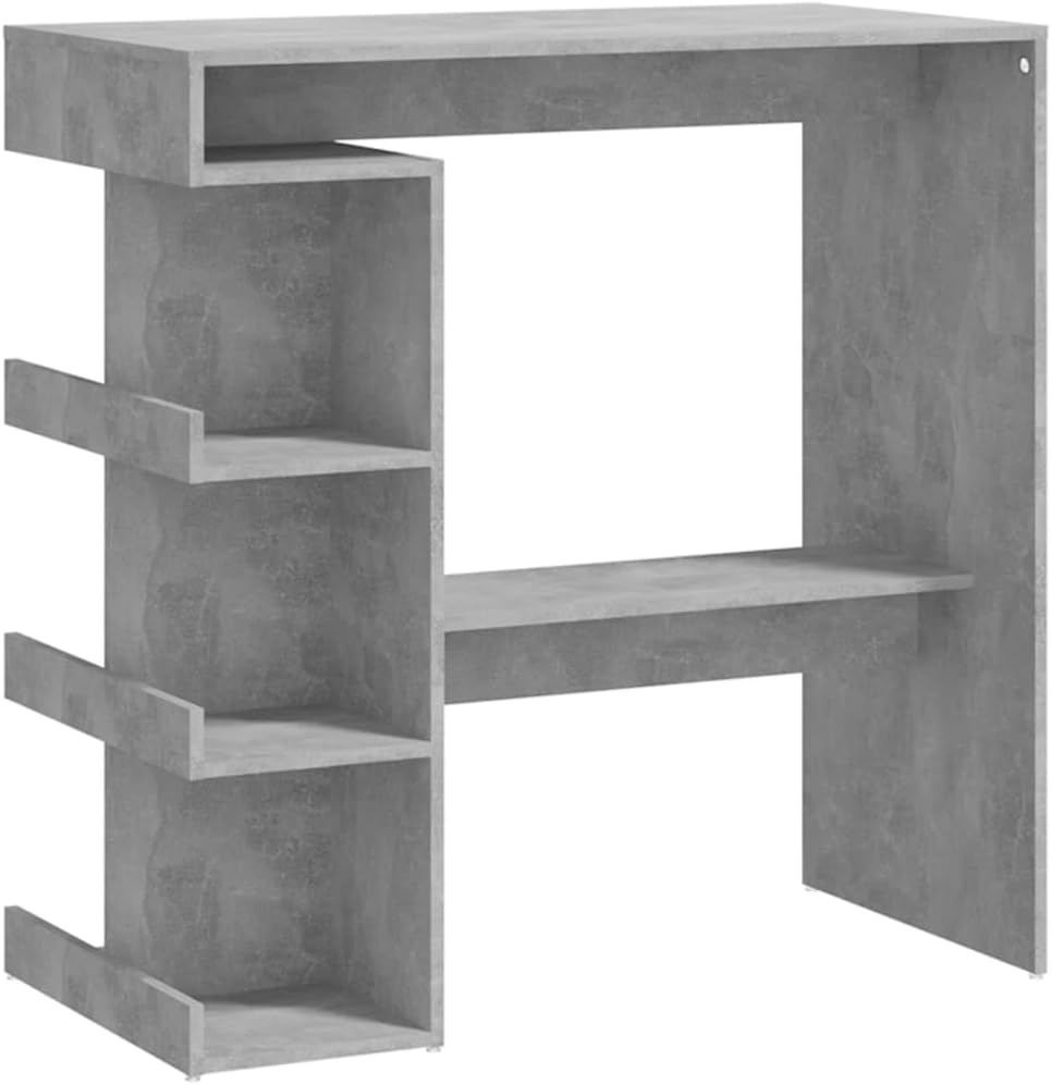 Dinning Room Table Dinning Table Dining Room Table Sewing Table - Bar Table with Storage Rack Concrete Gray 39.4"x19.7"x40"Engineered Wood for Dining Room Outdoor Kitchen Garden