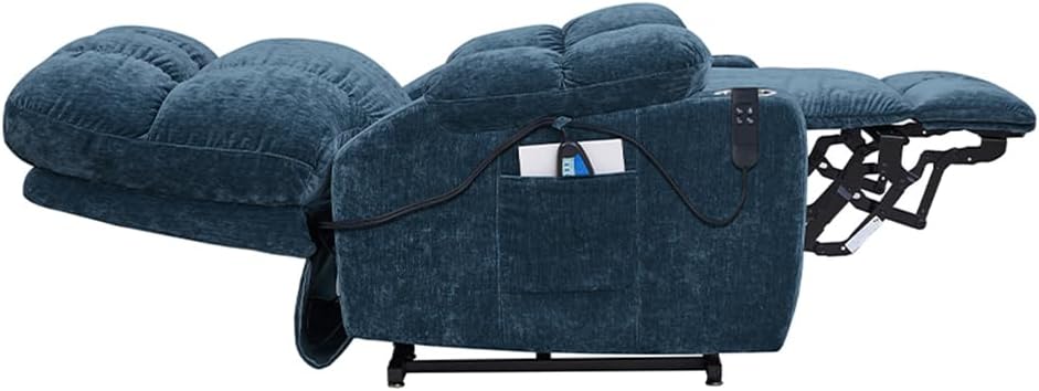 Power Lift Recliner Chair for Elderly with Remote Control, Blue J9259