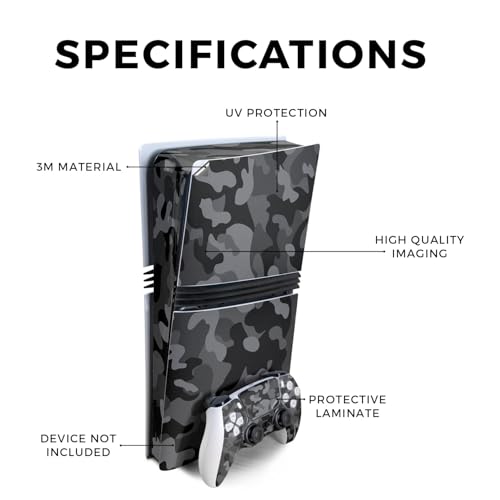 MightySkins Carbon Fiber Gaming Skin for PS5 Digital Edition Disc Drive - Black Camo S1804