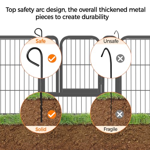 Yaheetech Dog Playpen Outdoor 40 Inch 8 Panels Metal Pet Fence I4784