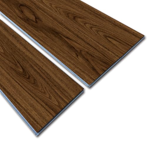 Interlocking Luxury Vinyl Flooring Wood-Look Planks SPC Rigid Core Waterproof Hickory Q852539