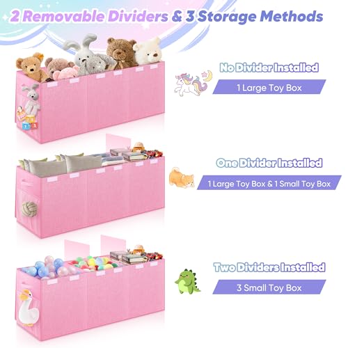 Extra Large Collapsible Toy Box with Lids, Gray P45959