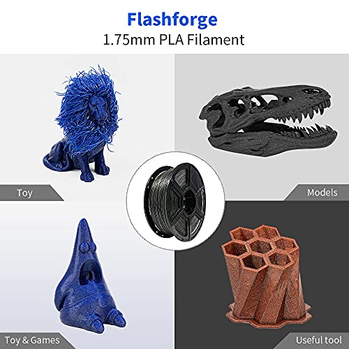 FLASHFORGE PLA Filament 1.75mm Burnt Titanium, Color Changeable 3D Printer Filament 1kg T433110