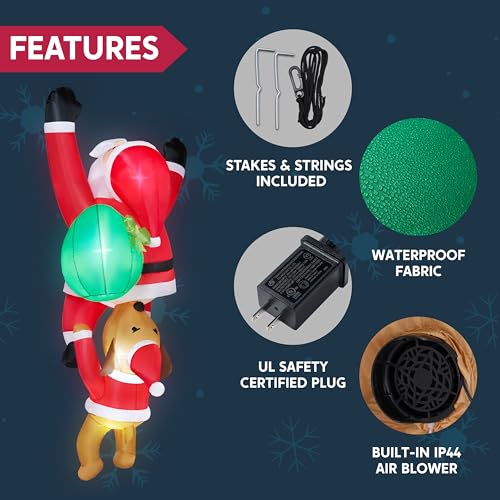 Joiedomi 8 FT Hanging Christmas Inflatables Decoration with LED Z259951