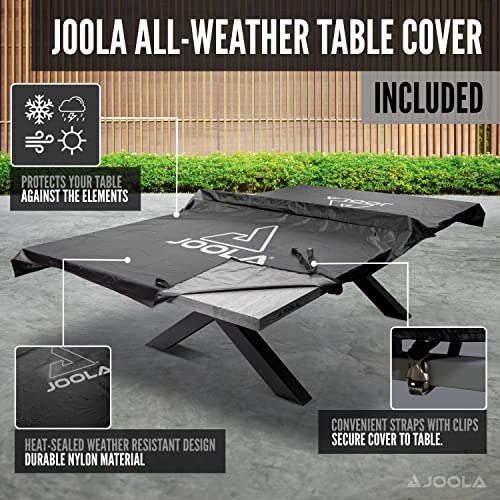JOOLA Berkshire Outdoor Table Tennis Table with Steel Net Set V7346