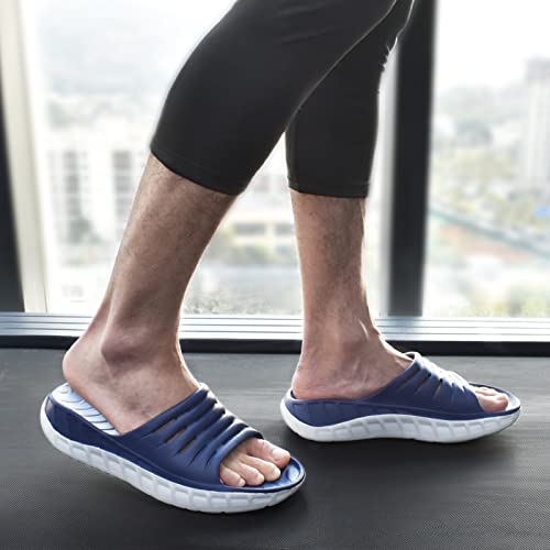 KuaiLu Men's Recovery Sandals Orthotic Cushion Open Toe Sport Slides D332788