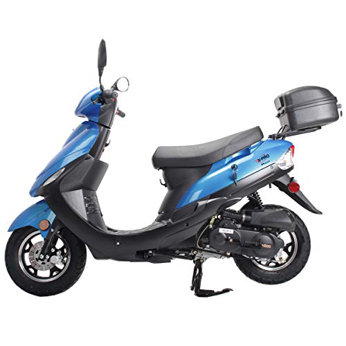 X-PRO 50cc Adult Gas Moped Motorcycle with 10" Aluminum Wheels, Black E491942